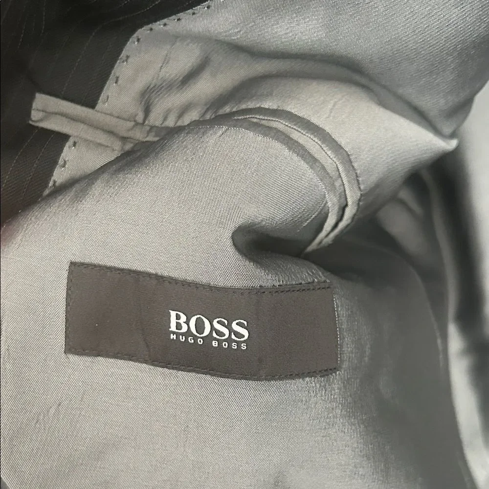 Hugo Boss Classic Black Men's Pinstripe Suit, 42R